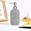SlowVibes 18Oz Bling Glass Soap Dispenser with Rust Proof Stainless