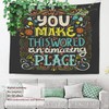 Shrahala School Inspirational Words Wall Tapestry, Motivational Quote Unique Handdrawn