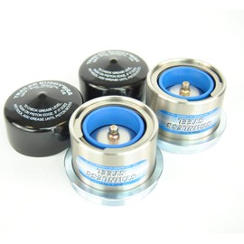 2.717 Trailer Bearing Buddies Stainless Steel with Rubber Cover Bras for 8 Lug Trailer Hubs - Set of 2