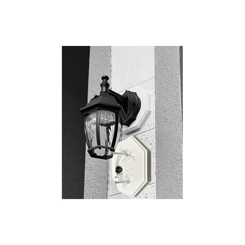 iMBAPrice 8161-1 Vertical Siding Lamp Octagon Mounting Kit with Built-in