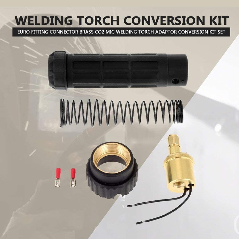 Welding Torch Adapter Kit Euro Fitting Brass CO2 MIG Welding