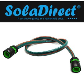 Garden Hose Pipe, Outdoor Tap to Reel Connection Set, Reinforced 4 Layer Non-Toxic 1/2" Hose (Green, 2 m / 6.56 ft + 2 Quick Connectors)