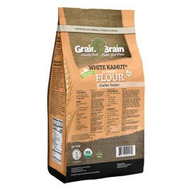 Grain Brain Organic White Kamut Flour (5 lb) Khorosan Wheat All Purpose Flour