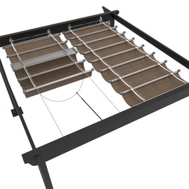 Goleray 4'x13' Retractable Pergola Canopy Replacement Shade Cover Patio Awnings, 240GSM Breathable Outdoor Sun Shade Sail with Cable Hardware for Deck Porch Garage Backyard, Brown