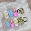 Luxury embo handmade nail tips - lipstick / 럭셔리 엠보