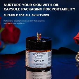 [pro] Serum, Lotion, Cream—All In One! Protects From Damage Refreshes and Moisturizes Skin, 60 Capsules, APoEM Calm Midsummer All Purpose Oil