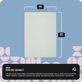 Netuno 25 Sheets Craft Card Mint Green DIN A4 210 x 297 mm 160 g Circolor Mint Coloured Card A4 Eco Copier Paper Coloured Paper Recycled Paper Printable Printer Paper Eco Card Coloured A4