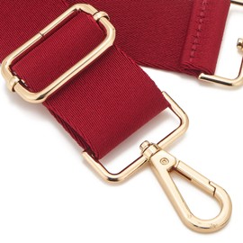 ZOOEASS Wide Shoulder Strap (Solid),Adjustable Replacement Belt Crossbody Canvas Bag Handbag (Wine Red)
