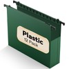 NORDUN Plastic Hanging File Folders Expandable,12 Pack Heavy Duty Hanging