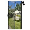 YRH Magnetic Fly Screen Door,Stay Open Option with Buckles,Heavy Duty Mesh,Self Sealing - Upgrade Enhanced Screen Mesh,Easy to Install Without Drilling,Powerful Magnets,Black - 70 × 200 cm