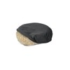 Wateproof Donut Dog Bed Cover with Zipper Grey Velvet Round