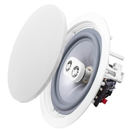 OSD Audio Weatherproof 8" in Ceiling Dual Tweeter Single Stereo Speaker ICE800TTWRS Single White