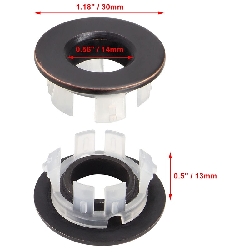 Murtenze 3Pcs Sink Overflow Ring, Sink Basin Trim Overflow Cover