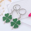 BinaryABC Shamrock Keychain Keyring Charm Pendants,Fortune Keychain,St.Patrick Day Gift,2Pcs