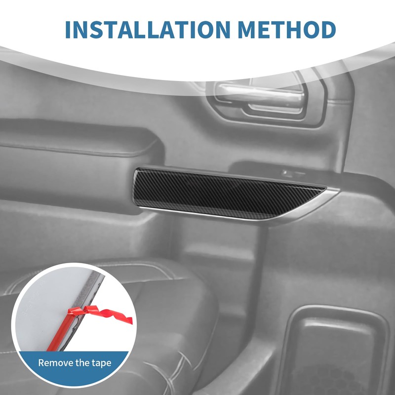 PDKLIN for Silverado Rear Door Panel Trim Cover for Chevy