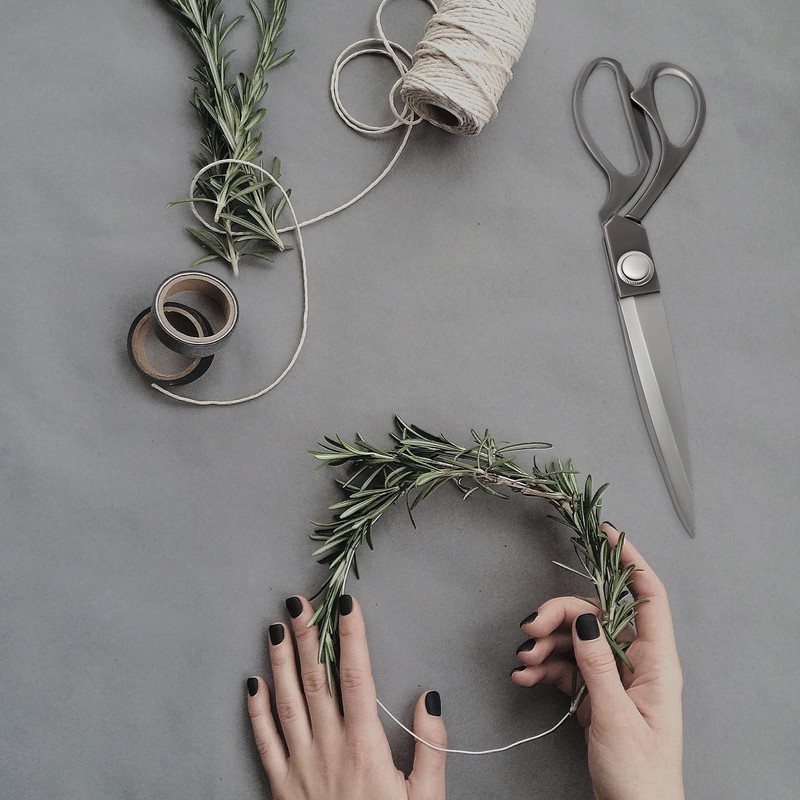 Heavy Duty Big Aluminum Plated Gray Scissors with Sharp Blades