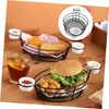 Ciieeo 1Pc Stainless Steel Frying Basket Black French Fries Container