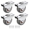 PATIKIL 2" Rigid Fixed Caster Wheels, 4 Pack Silent Plate
