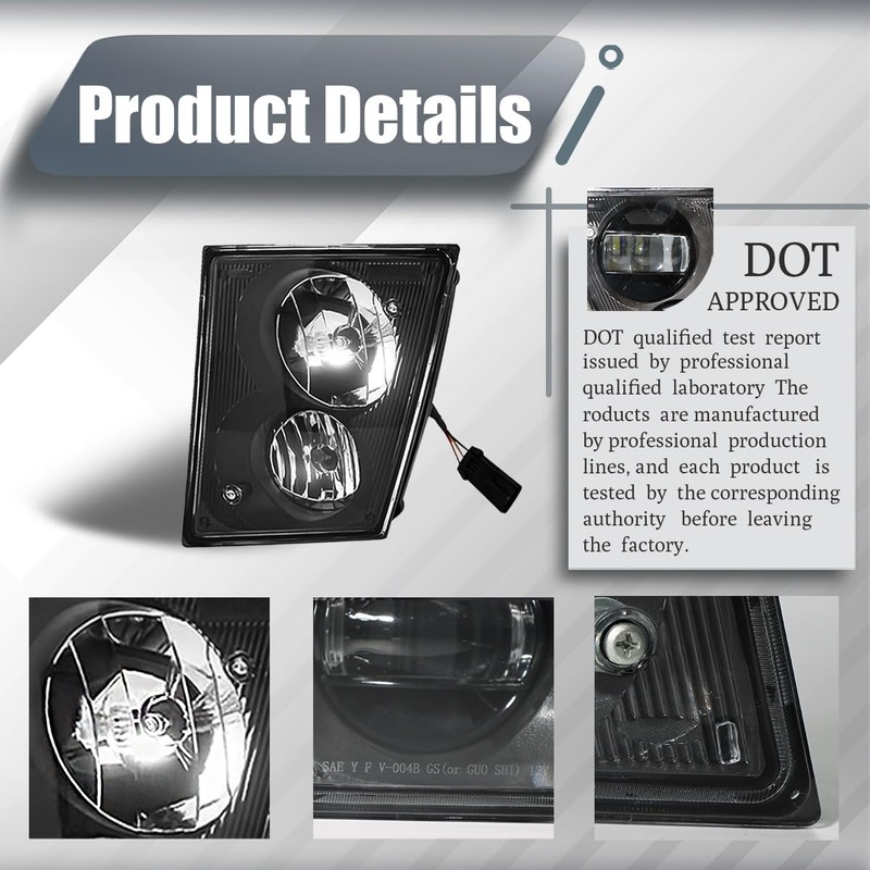 Unitedlu Fog Light Lamp Replacement for 2003-2017 Volvo VNL Trucks