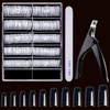 500 x False Nail Tips, Artificial Nails, Transparent Acrylic Fake