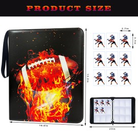 Football Card Binder with Sleeves 900 Pockets, Collectible Football Card Albums, Trading Holder Card Binder for Sports Cards