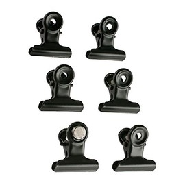 HAB & GUT -MC30203-6 Magnetic Binder Clips, 20 mm, with ultra strong magnets, black