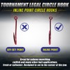 LURELINK-Inline-Circle-Hooks-Saltwater-for-Catfish-Bass-Octopus-Hooks-Fishing-Hook-Freshwater 50 Pack (5/0 50-Pack, Red)