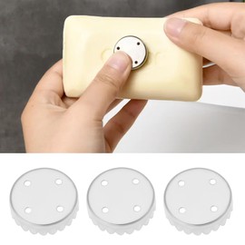 eMagTech 10PCS Magnetic Soap Holder Caps 4 Holes Metal Replacement Capsules for Soap Holder for Magnetic Soap Dish Universal Solid Soap Magnet 22x6mm