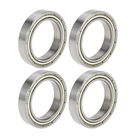 ACROPIX 6805ZZ Deep Groove Ball Bearings P5 25x37x7mm Lubricated Bearings Double Metal Seal Silver Tone Scooter Skateboard Wheel - Pack of 4