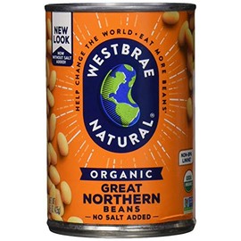 Westbrae Natural Organic Great Northern Beans, No Salt Added, 15 Oz (Pack of 12)