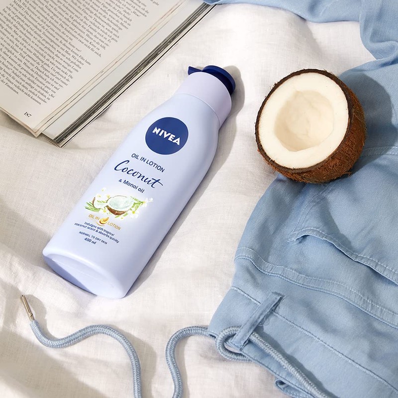 NIVEA Oil In Lotion Coconut & Monoi (400ml), Replenishing Body