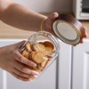 Homtop Glass Jars with Wood Lid 27 Oz 6 Pack,