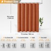 BTTN Extra Long Shower Curtain, 96 Inch Boho Rustic Striped
