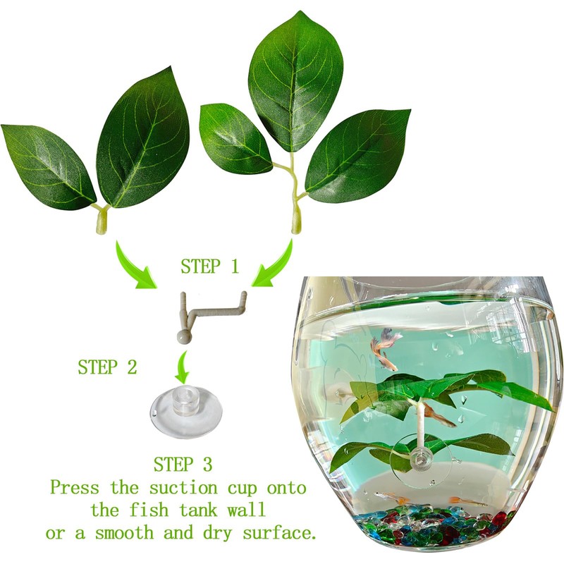 AncBace Fish Leaf Pad Fish Tank Accessories Aquarium Décor Simulating