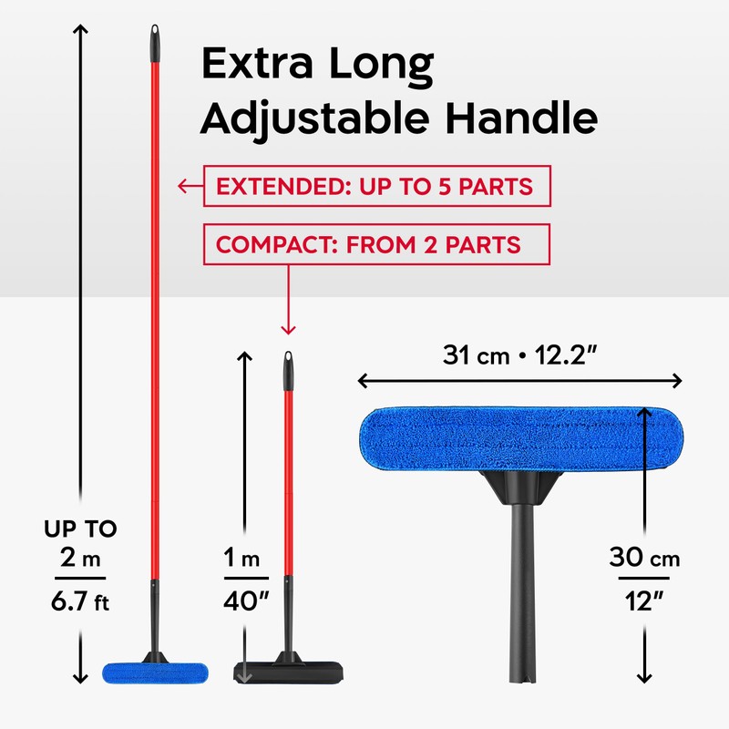 Tyroler Professional Window Squeegee for Home, 12"-80" Long Squeegee for