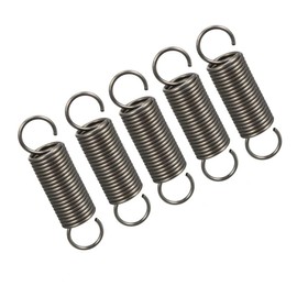 TOP-VIGOR 5Pcs Extension Compressed Spring, 1mm Wire Dia, 10mm OD, 40mm Free Length Durable Steel Compression Springs, Small Dual Hook Extended Tension Springs
