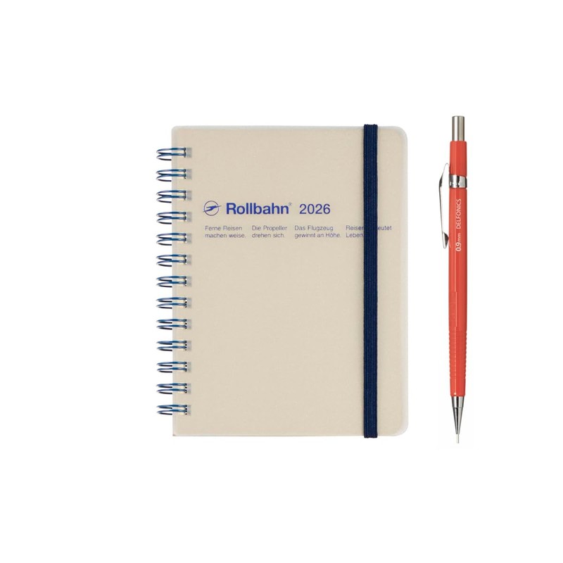 Delfonics 2026 Diary / Starts October 2025 Rollbahn Diary Clear