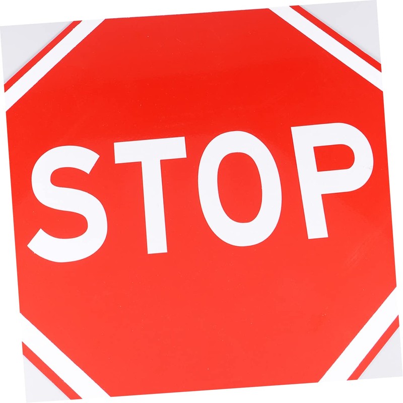 Mobestech 1pc Stop Safety Sign Traffic Sign for Indoor Outdoor