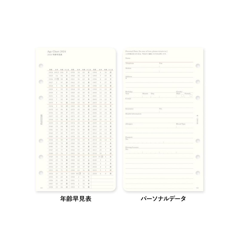 PLOTTER 77717417 Bible Weekly Personal Organizer, Refill, Weekly Left (Begins
