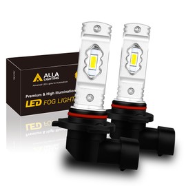 Alla Lighting 3800lm PY20D H10 9145 LED Fog Light Bulbs 9140, 6000K Xenon White Xtreme Super Bright ETI-56 SMD 12V Upgrade