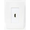 1 Port HDMI Decorative Screwless Wall Plate [White]