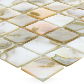 Shell Mother of Pearl Mosaic Tiles Cord Light Beige