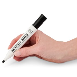 Magnetic Innovations Pack of 6 Coloured Dry Wipe Whiteboard Marker Pens - Chisel Point