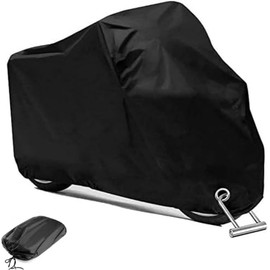 Genérico Cubierta Impermeable para Motocicleta, Protector Universal de Moto en Color Negro, Funda Resistente al Agua (Negro, 4XL)