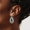 Solid Stainless Steel Black Onyx Shepherd Hook Earrings