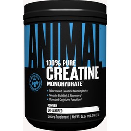Animal Creatina Monohidratada Pura en Polvo, Sin Sabor, 2.2 Lb (1 Kg)