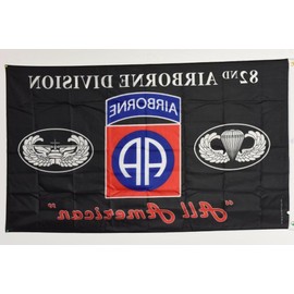 U.S. Army 82nd Airborne Division All American Military Flag 3ft x 5ft House Banner Grommets Double Stitched Fade Resistant Premium Quality