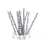 Astor Reusable Plastic Straws, BPA Free, Leopard Print , Dishwasher