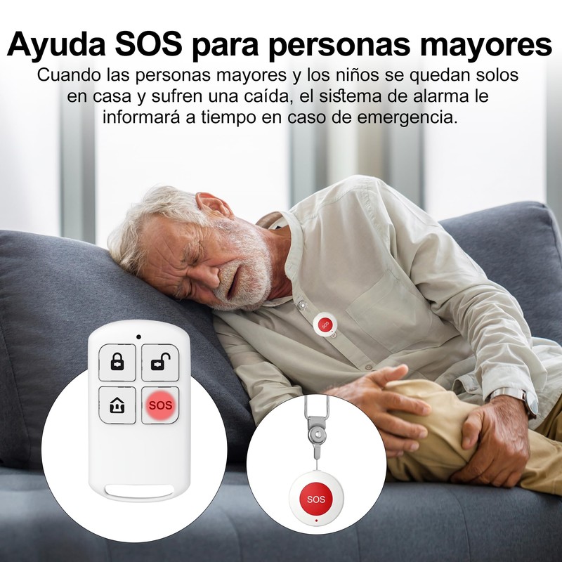 XUK Smart 4G/GSM/Wi-Fi Home Security Alarm System, 24-Piece Kit