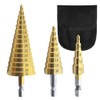 XSAJU Step Drill, Hexagonal Shank, Bamboo Shoot Drill, Titanium Coating,